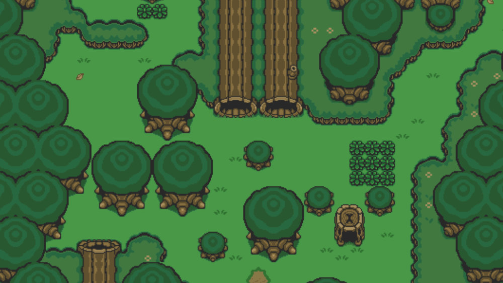 The Lost Woods as it appears in A Link to the Past.